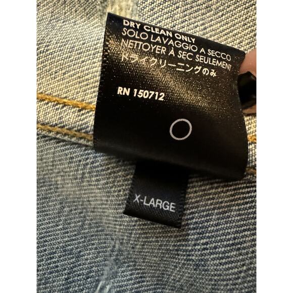 EUC Amiri Swarovski Palm Tree Trucker Denim Jacket - Picture 15 of 15